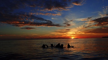 Sunset before the night dive!